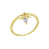 Mini Bee Charm Ring