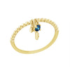 Mini Lock & Key Charm Ring