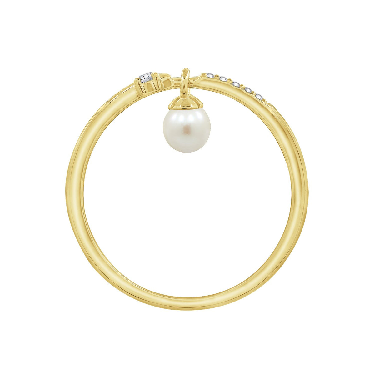 Mini Pearl Charm Ring