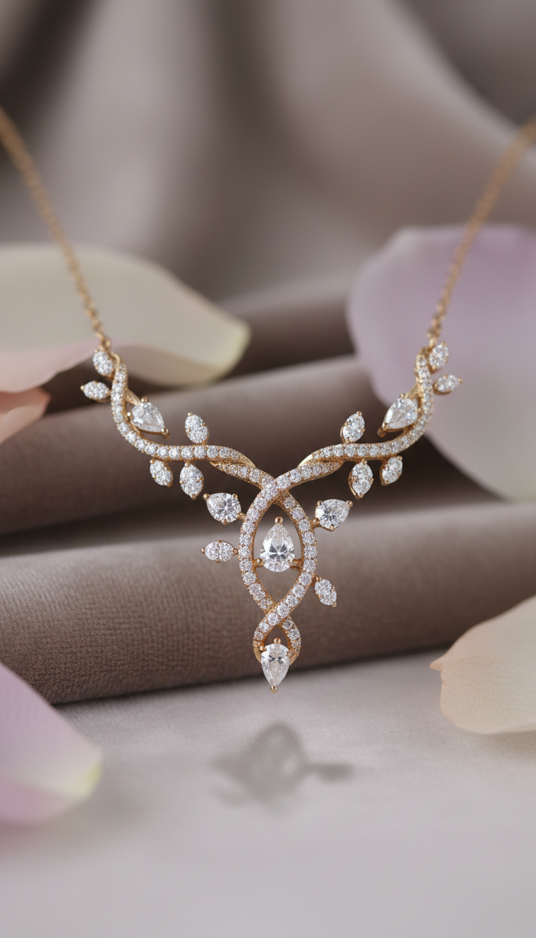 Garden Vine Diamond Necklace