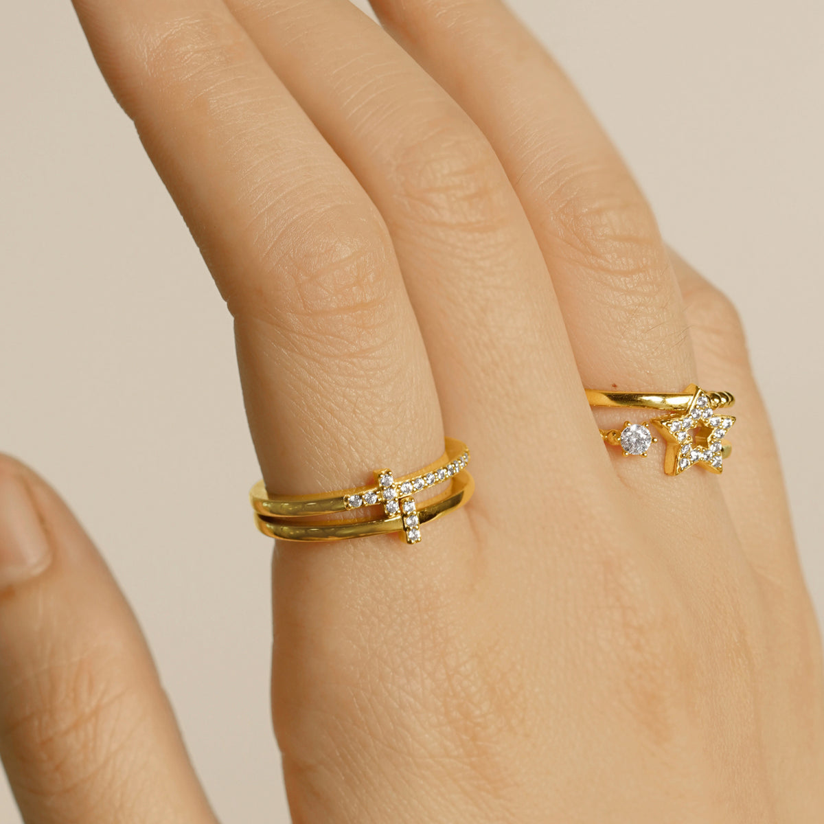 2 Piece Stackable Ring Set