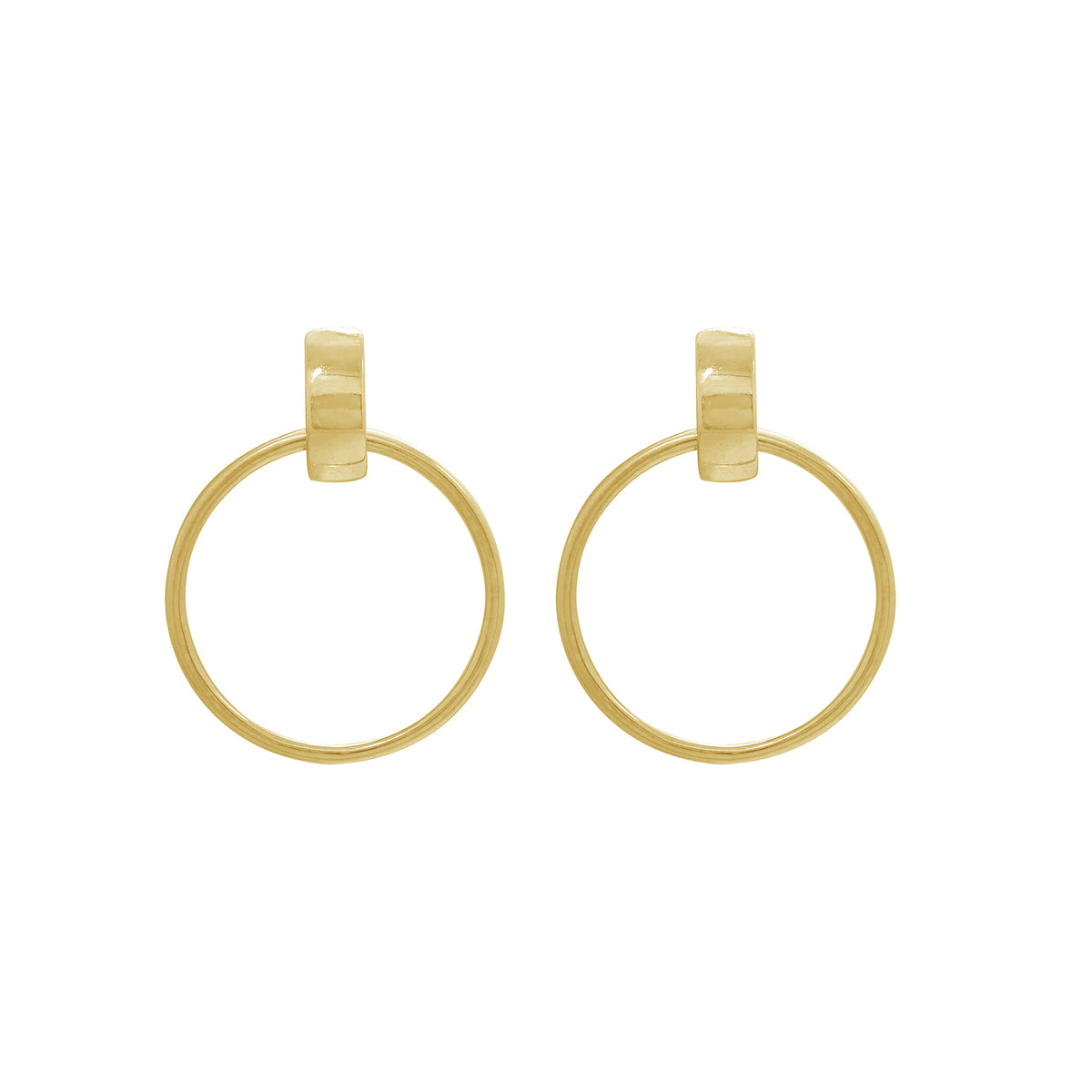 GEMOUR-Yellow-Gold-Clad-Sterling-Silver-Hoop-Stud-Earrings