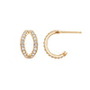 Pave Duo Hoop Earrings