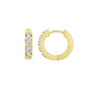 Zirconia Pave Hoop Earrings