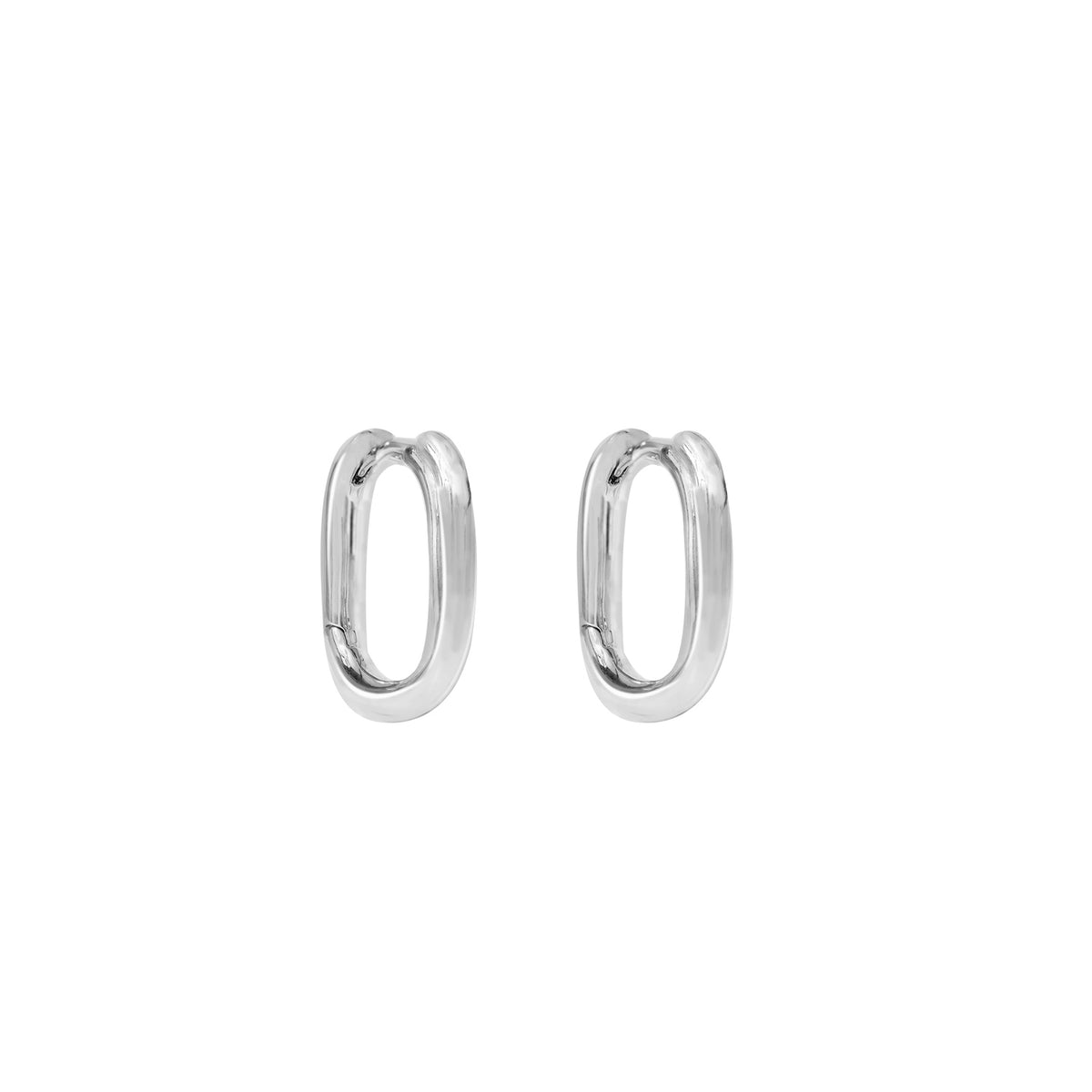 Plain Oval Hoop Earrings