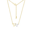 2 Tone Dainty Heart Necklace