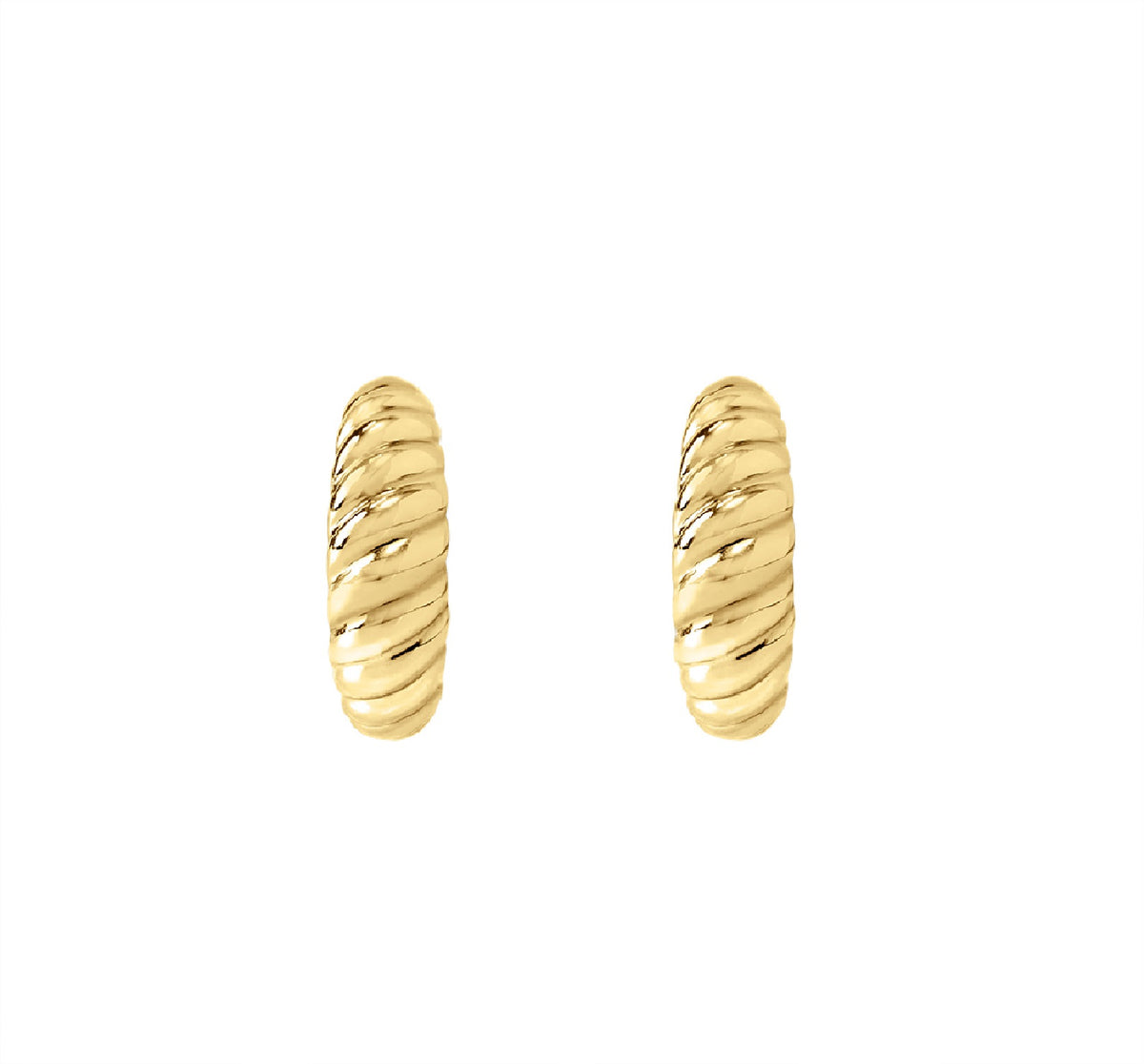 Croissant Twisted Open Hoop Earrings