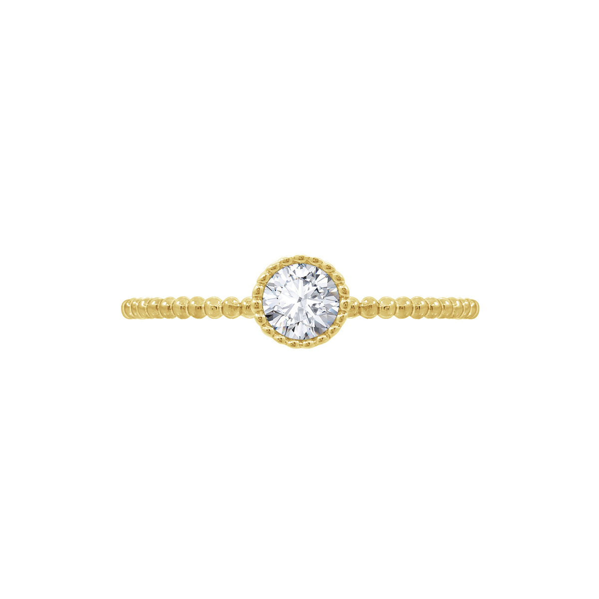 Round Solitaire Stacking Ring