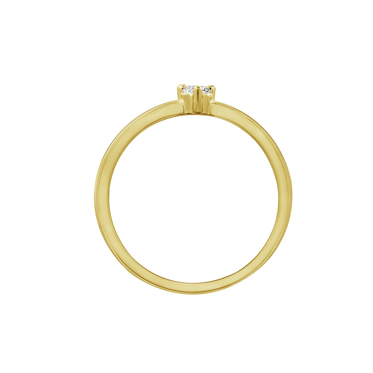 Stackable Tiny Solitaire Ring